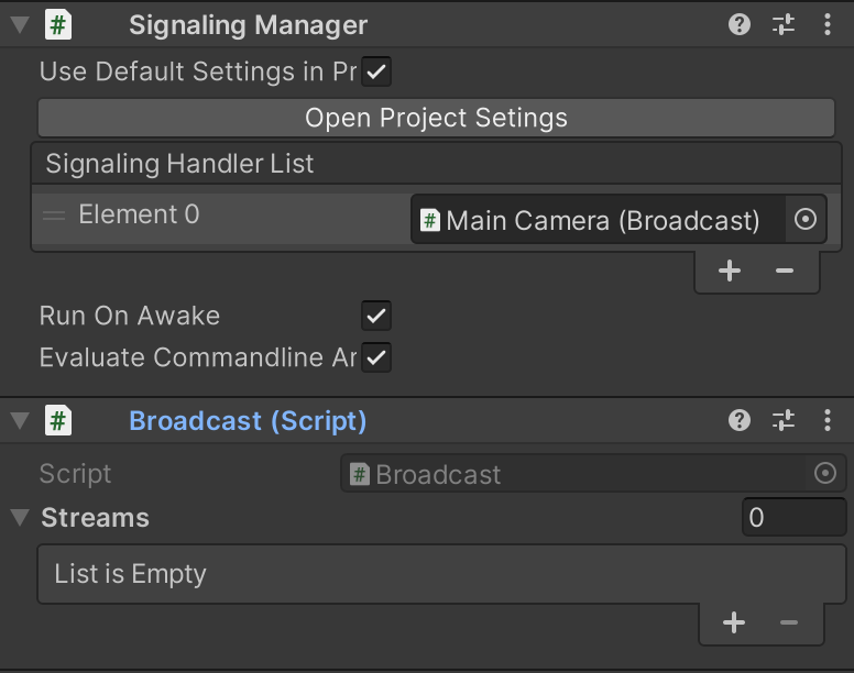 Assign Broadcast component to handler